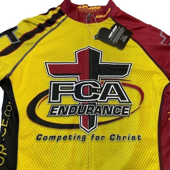 FCA Jakroo Fellowship of Christian Athletes Womens Bike Cycling Jersey Large New - Picture 2 of 7